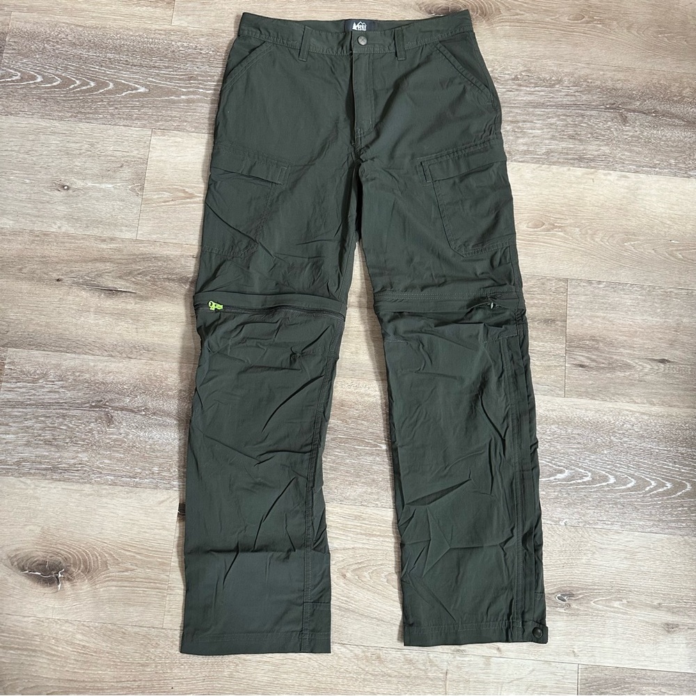 Kids REI Green Sahara Convertible Pants- Size Girls’ 14/16